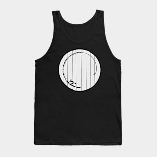 Fishing rod moon silhouette. Tank Top